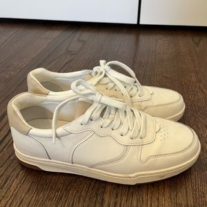 Madewell court sneaker in white leather, size 9